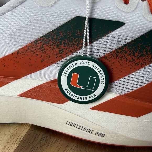 Men\'s 10.5-adidas Adizero EVO SL Miami Hurricanes Running Shoes JQ2148 nby main image 5